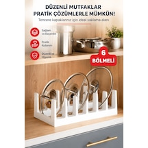 Çok Amaçlı Plastik Tabak,tava,tencere Kapağı Düzenleyici Beyaz