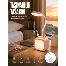 Ers Modern Tasarımlı Şarj Edilebilir Led Gece Lambası Çok Renkli