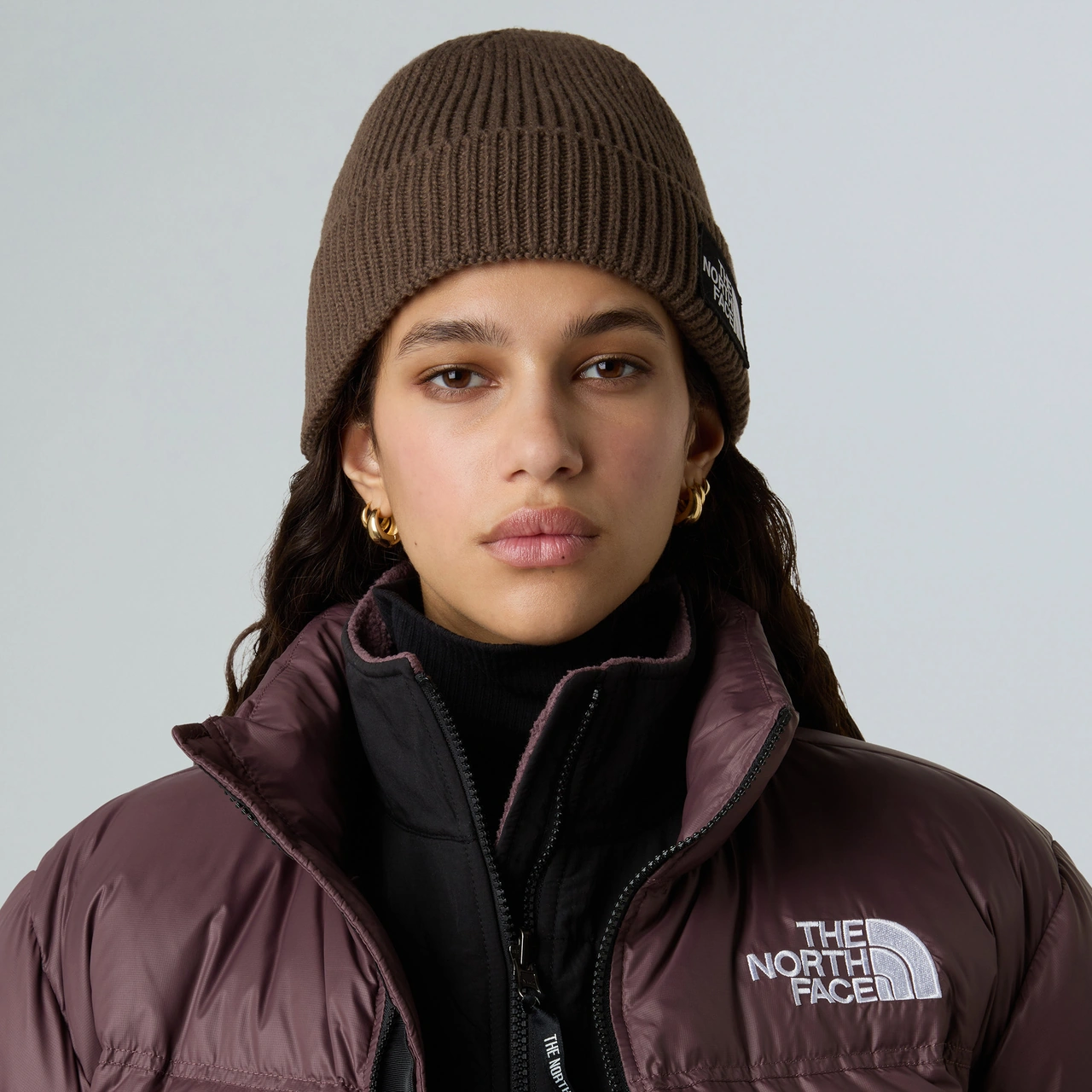 The North Face Logo Box Cuffed Unisex Kahverengi Bere Nf0a8che1oı1 Kahverengi