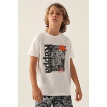 Kappa Printed Siyah Erkek Çocuk T-shirt 5274-43454