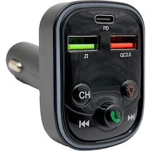 Bluetooth Destekli Araç Şarj Ve Fm Verici Hızlı Şarj Qc3.0 Usb-c Pd Portlu