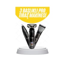 Tıraş Makinesi Profesyonel 3in1 Dijital Göstergeli 3 Başlıklı Erkek Bakım Mh-hs7657-9765