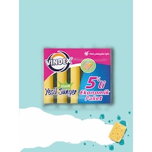Vindex Düz Klasik Sünger 5 Adet