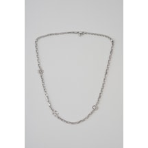 Dümen Figürlü 55 Cm Gümüş Erkek Kolye