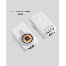 Mey İthalat Çoklu Kablo Çıkışlı Taşınabilir Powerbank Kompakt Tasarım Çok Renkli