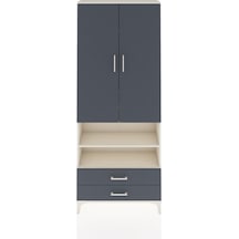 Arges Dolap 5 Raflı 2 Çekmeceli 2 Kapaklı 88x30x221 Aytaşı-antrasit Aytası