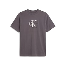 Calvin Klein Ss 20s Ez Distressd, Qge Gri Erkek T-shirt