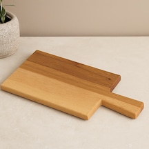 Saplı Ahşap Kesim Panosu 17x37 Cm -