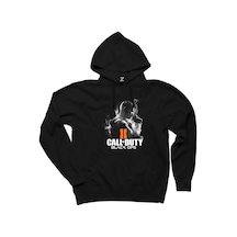 Call Of Duty Black Ops Siyah Kapşonlu Sweatshirt Hoodie Siyah