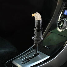 Sones Evrensel Araba Kartal Şekli Metal Vites Topuzu Modifiye Araba Otomatik Şanzıman Vites Kolu Topuzu Siyah