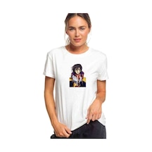 Anime One Baskılı Beyaz Kadın Tshirt