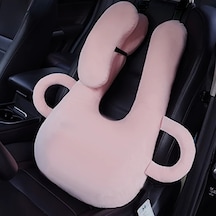 Elmpaly Pastel Pembe U Şekilli Araç Koltuğu Seyahat Yastığı - Boyun Ve Bel Desteği