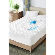 Unicolor Kapitoneli Fitted Full Lastikli Sıvı Geçirmez Alez Sessi