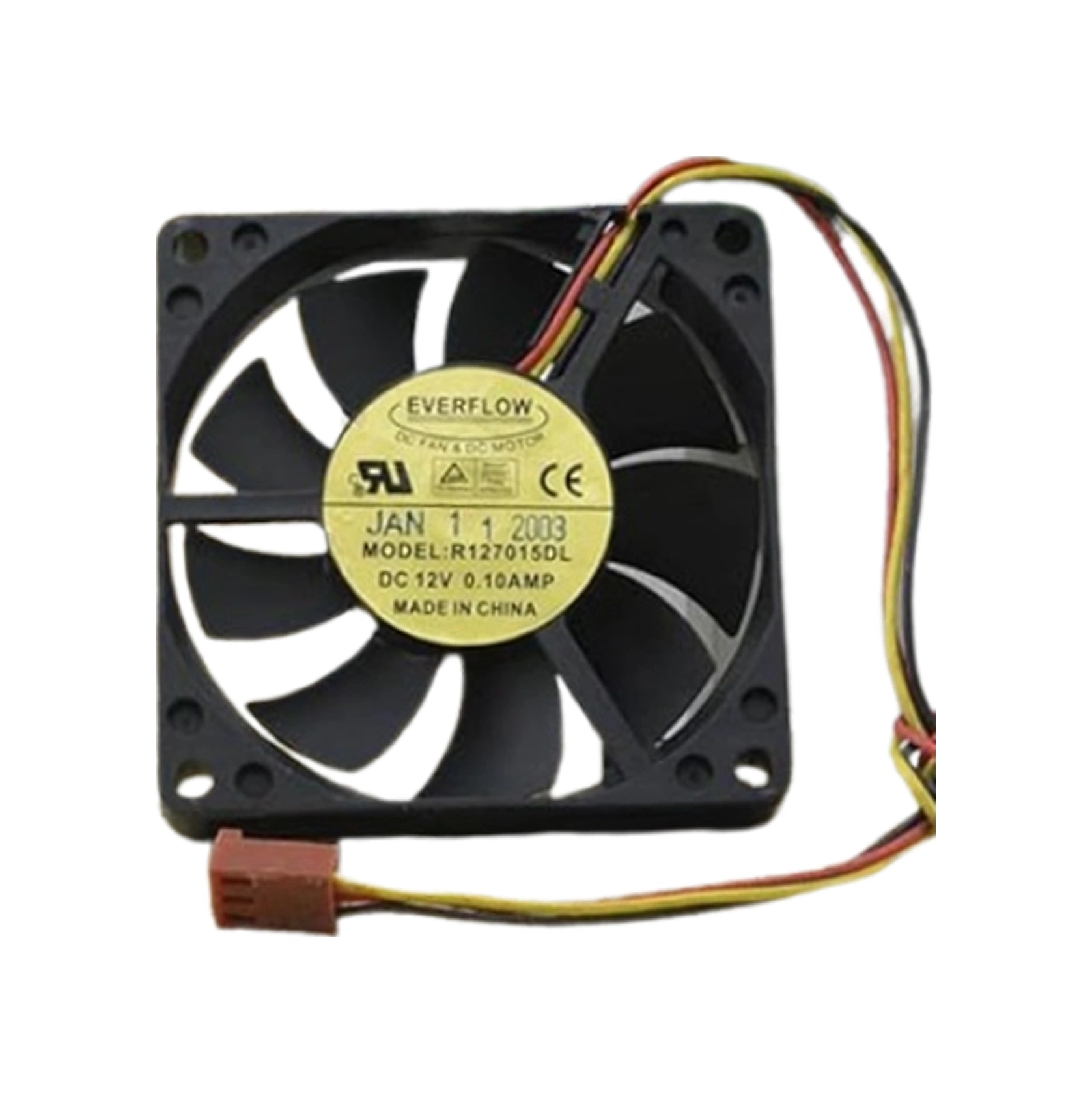 Everflow 12v 0.10a 70x70x15mm 3 Kablo Fan R127015dl
