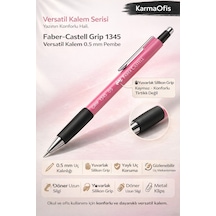 Faber-castell 1345 Versatil Kalem 0.5 Mm Pembe Ergonomik Yuvarlak Mekanik Kalem Pembe