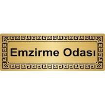 Emzirme Odası 7cmx20cm Metal Yönlendirme Levhası Altın Renk Metal