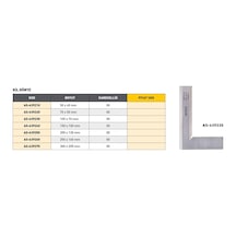 Fett 150x 100mm Asimeto Metal Kıl Gönye As-639240