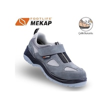 Mekap 157 S1 Jupiter Çelik Burunlu Nubuk Cırtlı İş Ayakkabısı K Gri