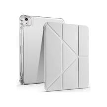 Apple İpad Air 11 2025 M3 Kılıf - Zore Tri Folding Kalem Bölmeli Standlı Kılıf, 4 Kademeli Stand, Darbe Koruyucu, Manyetik Ön Kapak Gri