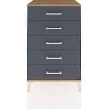 Hyperion Komodin 5 Çekmeceli 60x44x96 Çam-antrasit Atlas Çam