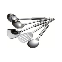 Tcherchi 1 Set Modern Yapışmaz Alet Seti- Spatula Ve Kaşık İçerir - Güvenli Ve Yıkanabilir Pişirme Aletleri Gümüş