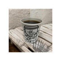 Life Enjoy Tasarım Coffe Bardak Desenli Tek Kullanımlık 7 Oz 50 Adet Karton Bardak 1
