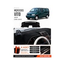Mercedes Vıto W638 1996-2003 Uyumlu Torpido Koruma, Torpido Örtüsü, Torpido Kılıfı - Siyah - Mb024