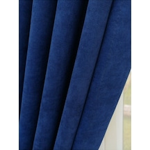 Evdepo Home Parlament Petek Fon Perde Tek Kanat Lacivert