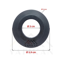 Japar Gömme Rezervuar İç Takım Boşaltma Grubu Contası 3x5.9 Cm Siyah