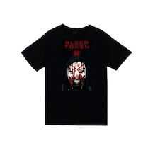 Stoned&Fame Sleep Token Müzik Grubu Baskılı Unisex %100 Pamuk Siyah T-shirt SIYAH