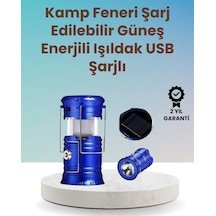 Şarj Edilebilir Güneş Enerjili Kızaklı Kamp Feneri Usb Çıkışlı, Katlanabilir, Dayanıklı Ve Çok Fon Diğer