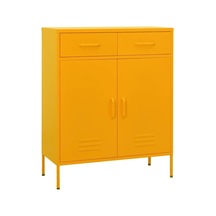 Tr Çelik Saklama Dolabı, Hardal Sarısı, 80 X 35 X 101,5 Cm, Ayarlanabilir Raflı Ve Rulmanlı Çekmeceli Metal Raf, Genel