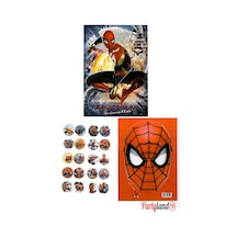 Spiderman Örümcek Adam Boyama Kitabı 3'lü Boyama , Sticker , Mas
