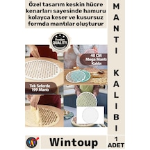 Kalıp Hızlı Pratik Hamur Kesme Mutfak Gereci 199 Adet Kapasiteli Plastik Mega Mantı Kalıbı 40 Cm