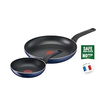 Tefal Titanyum 1X Easy Cook&Clean Difüzyon Tabanlı İkili Tava Seti 20 - 28 CM