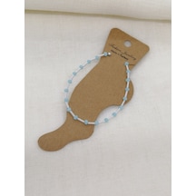 Glamglamour Mavi Beyaz Boncuk Kadın Halhal