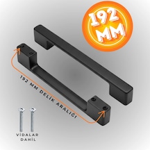 Köprü Kulp Dolap Çekmece Kulbu Metal Kulp 192 Mm Siyah