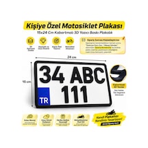 Kişiye Özel Motosiklet Plakası 15x24 Cm Kabartmalı 3d Yazıcı Baskı Plakalık - İsteğinizi Sipariş No İle Mesaj Atınız 15x25 Cm 1 Adet Plaka - Dekoratif Amaçlı Kullanım