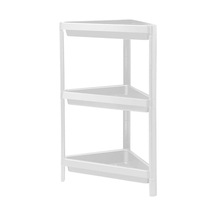 3 Katlı Üçgen Köşe Rafı Banyo, Mutfak Ve Kiler İçin Yer Tasarruflu Organizer Çok Amaçlı Raf Ünitesi 3 Farklı Renk Seçeneği 33x71x33cm Beyaz