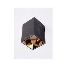 Sıva Üstü Dekoratif Armatür 74x110mm Siyah Reflektör Siyah Mermer Kasa - 930206029 Diğer