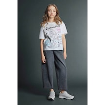 Defacto Baggy Fıt Gri Kız Çocuk Jean Pantolon G4653a8/nm55 Gri