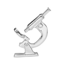 Gümüş Yaratıcı Alaşım Mikroskop Şekli Broş Parlak Yüzey Kadın Pin Takım Elbise Yaka Şal Eşarp Rozeti Hediye Ceket Giyim Aksesuarları Gümüş