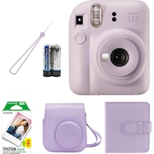 Fujifilm Instax Mini 12 Fotoğraf Makinesi + Askı + Pil + Çanta + 20'li Film + Albüm