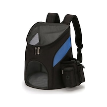 Fochsia Taşınabilir Katlanabilir Evcil Kedi Ve Köpek Taşıma Sırt Çantası, Boyut: S Siyah Mavi