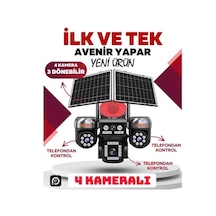 Av-s446 12mp 4 Kameralı Ptz 4g Sim Kartlı Solar Kamera