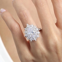 Mia Vento Effective Diamond Londra Tutkusu Işıltılı Gümüş Yüzük
