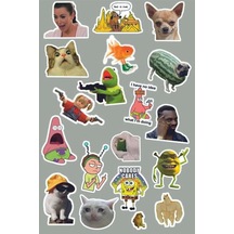 Mizah Meme Funny Temalı Laptop Tablet Telefon Sticker Seti