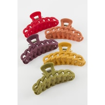 Zincir Şekilli Renkli Mandal Toka 10 Cm Yeşil