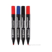 GLOBOX KOLİ KALEMİ YUVARLAK UÇ 4 LÜ KARIŞIK RENK 6513