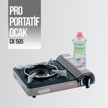 Orcamp CK-505 Tekli Portatif Kamp Ocak Gaz Stop Emniyetli Kahverengi